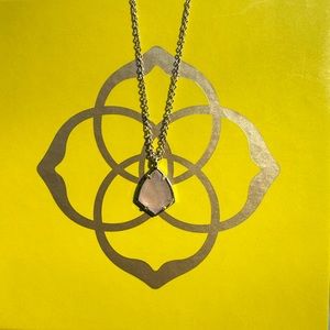 NWT Kendra Scott Cory Rose Quartz in Gold Necklace